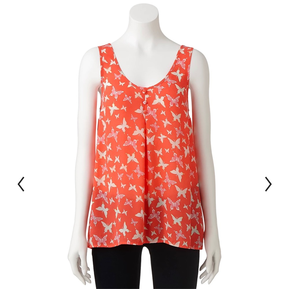 Candie’s Bow Back Butterfly Tank Top